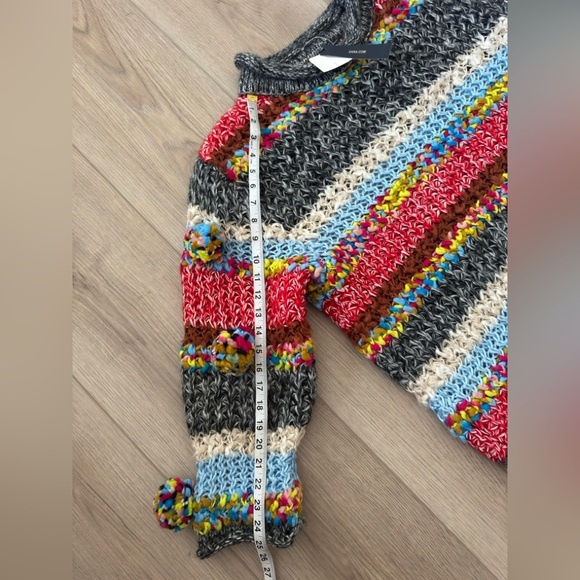 Zara Vibrant Knit Sweater - Red, Blue, Gray 🌈🦄 ❤️ - Picture 9 of 11